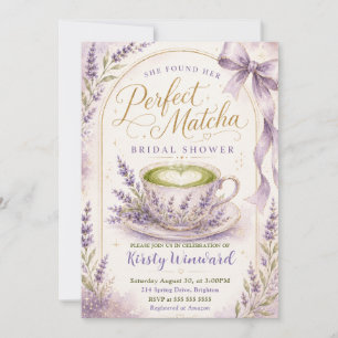 She Found Her Perfect Matcha Bridal Shower Invitation