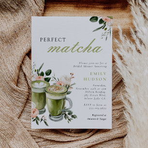 She Found Her Perfect Matcha Bridal Shower Invitation