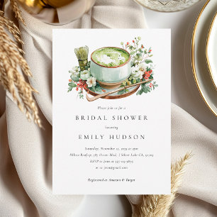 She Found Her Perfect Matcha Bridal Shower Invitation