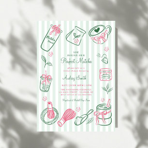 She Found Her Perfect Matcha Green  Bridal Shower Invitation