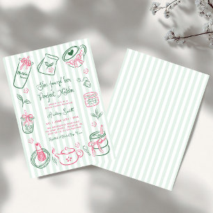 She Found Her Perfect Matcha Green  Bridal Shower Invitation