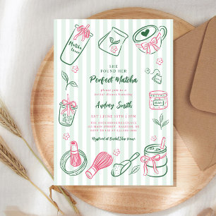 She Found Her Perfect Matcha Green  Bridal Shower Invitation