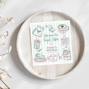 She Found Her Perfect Matcha Green Bridal Shower N Napkin