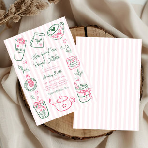 She Found Her Perfect Matcha Pink Bridal Shower Invitation
