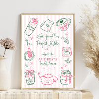 She Found Her Perfect Matcha Pink Bridal Shower
