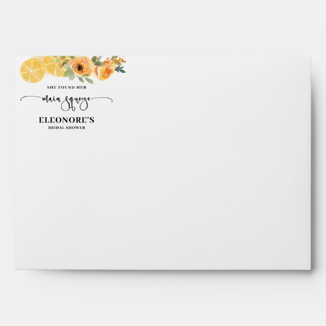 She Found her Squeeze Bridal Shower Envelope  (Front)