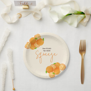 She Found Her Squeeze Bridal Shower Paper Plate