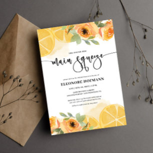 She found Main Squeeze Bridal Shower Invitation