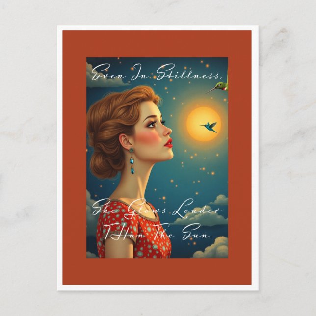 She Glows Louder Than The Sun Postcard (Front)
