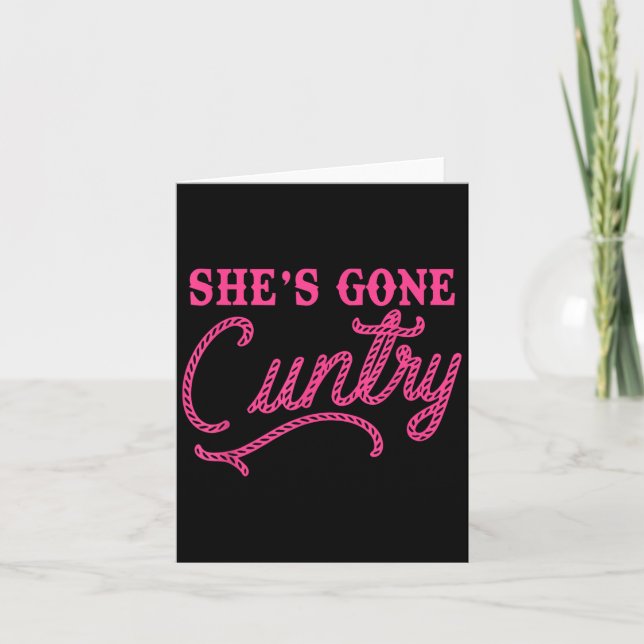 She Gone Ry Funny Design  Card (Front)