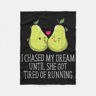 She Got Tired Running Wedding Proposal Groom Engag Fleece Blanket