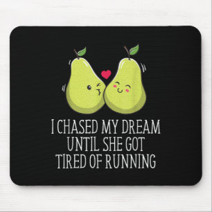 She Got Tired Running Wedding Proposal Groom Engag Mouse Pad