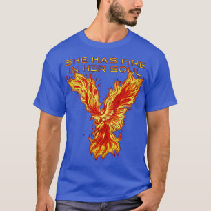 She has Fire in her Soul Phoenix Bird Graphic Nove T-Shirt