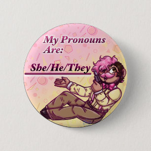She/He/They Classic! Wilford Pronoun Pin
