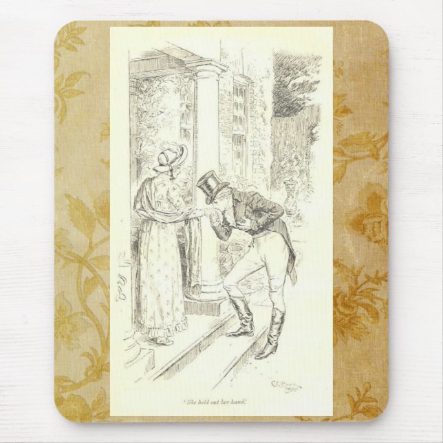 She hero out her hand mouse pad (Front)