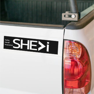 SHE>i Seeing Herself Empowered Bumper Sticker