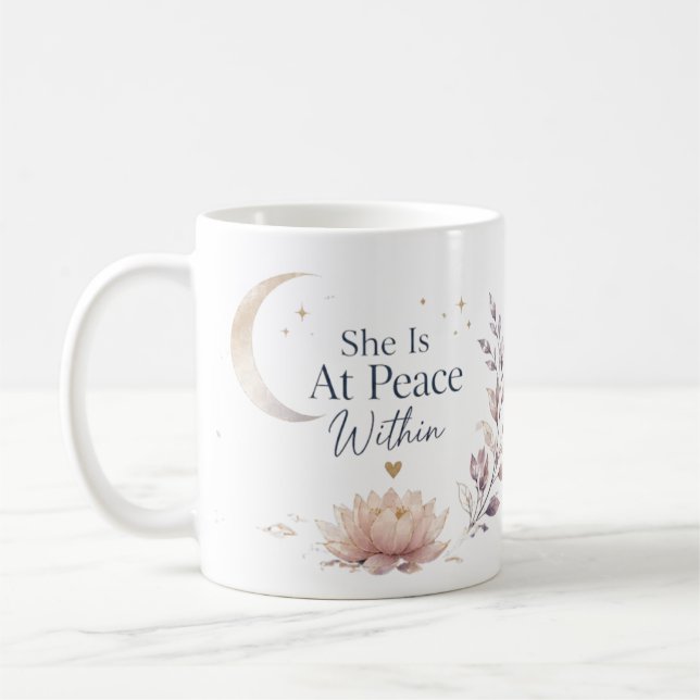 She Is At Peace Within Coffee Mug (Left)