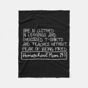 She Is Clothed In Leggings And Oversized Homeschoo Fleece Blanket