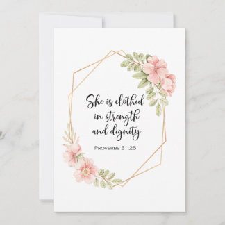 She Is Clothed in Strength and Dignity Birthday
