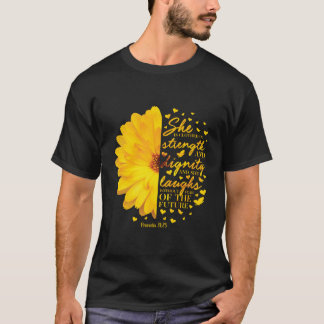 She Is Clothed In Strength And Dignity Christian V T-Shirt