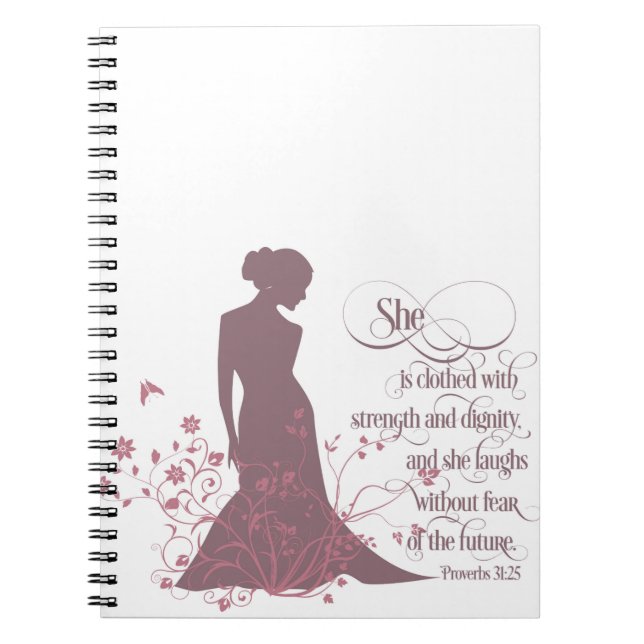 "She Is Clothed in Strength and Dignity" Journal (Front)