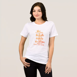 She Is Clothed in Strength and Dignity Tri-Blend Shirt