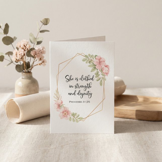 She Is Clothed in Strength & Dignity Hard Times Card (Creator Uploaded)