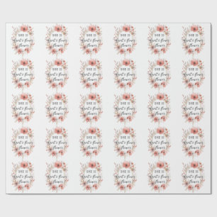 She Is Desert & Flower – Boho Feminine Desert T-Sh Wrapping Paper