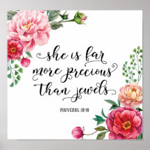 She is far more precious than jewels art poster