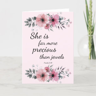 She is Far More Precious Than Jewels Card