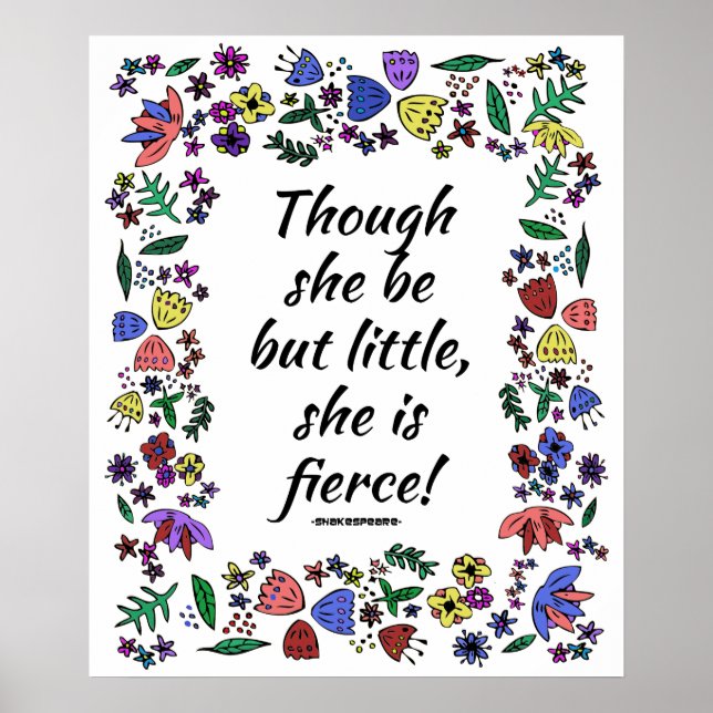 She Is Fierce (18x24) Poster (Front)