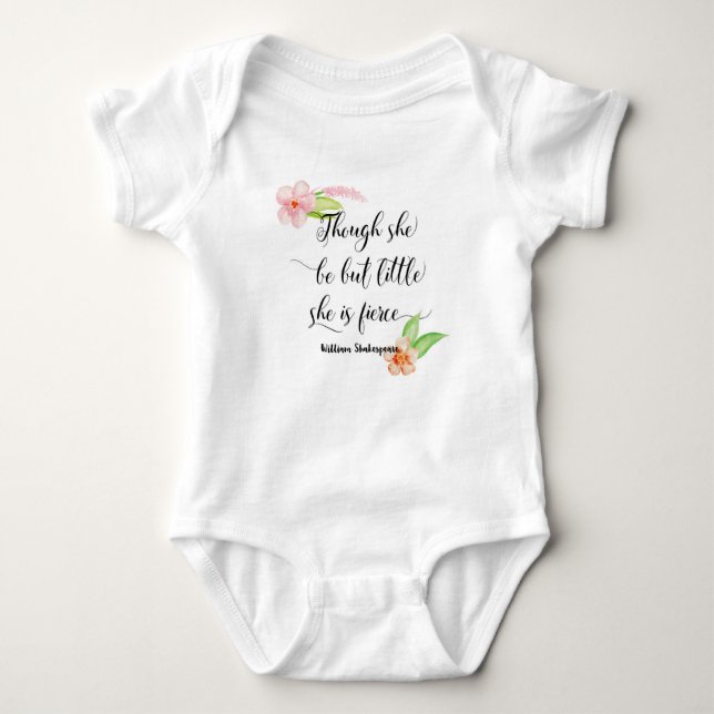 She is fierce baby bodysuit (Front)