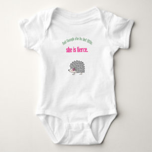 She is Fierce Cute Hedgehog Baby Girl Baby Cloth Bodysuit