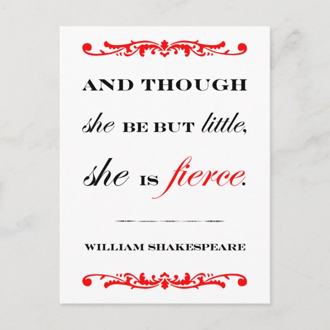 She is Fierce Postcard (Front)
