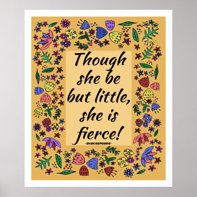 She Is Fierce Poster (Front)