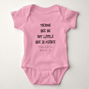 'she is fierce' Shakepeare Quote Baby Bodysuit