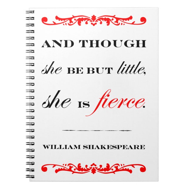She is Fierce Spiral Notebook (Front)
