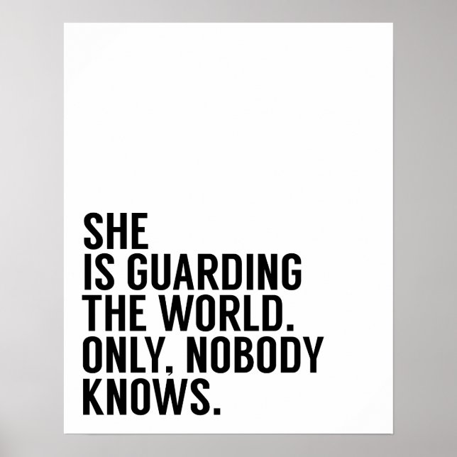 She is Guarding the World Poster (Front)