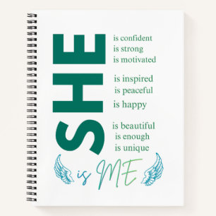 SHE Is Me Inspirational Women Empowerment Sweatsh Notebook