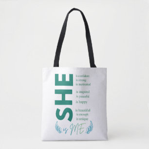 SHE Is Me Inspirational Women Empowerment Sweatsh Tote Bag