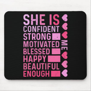 She Is Me Strong Educated Blessed Black History Wo Mouse Pad