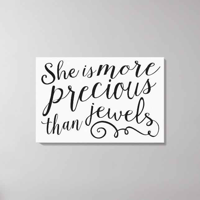 She is More Precious than Jewels Canvas Print (Front)