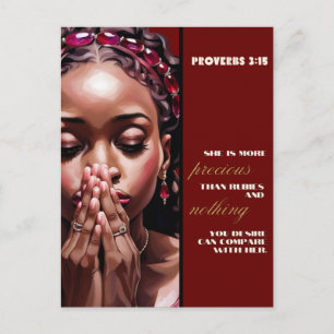 She is More Precious Than Rubies Glossy Poster Postcard
