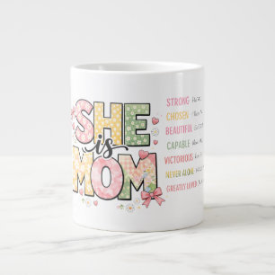 She Is Mum Bible Verse Large Coffee Mug