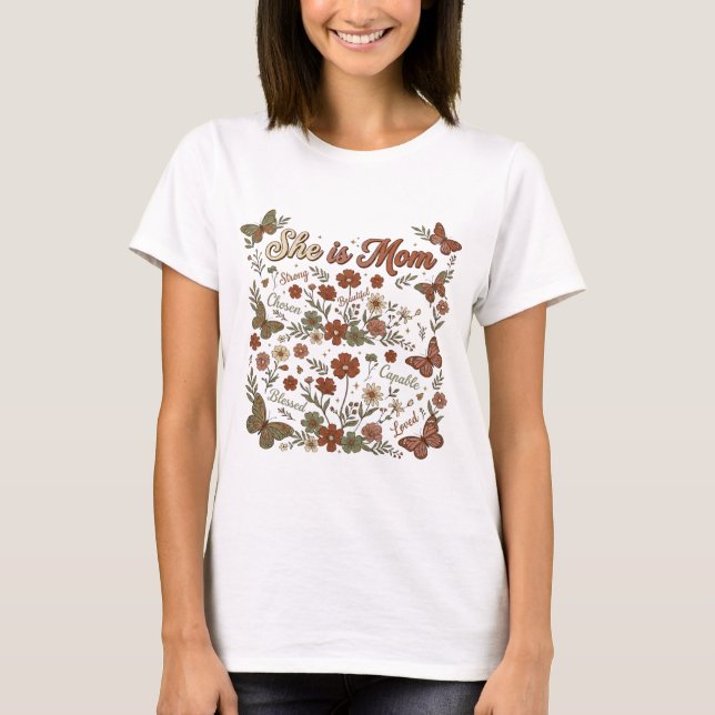 She Is Mum Strong Chosen Capable  T-Shirt (Front)