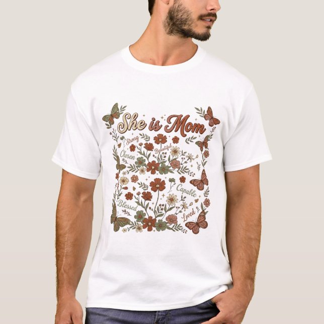 She Is Mum Strong Chosen Capable  T-Shirt (Front)