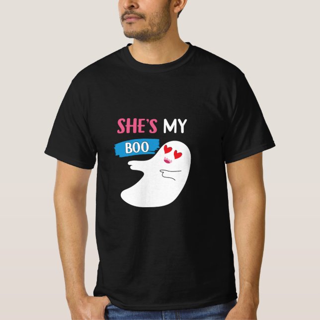 She Is My Boo - Funny Halloween Shirts for Couples (Front)
