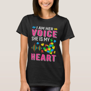 She Is My Heart Autism Mom Grandma Sister Aunt Tea T-Shirt