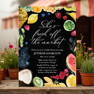 She is off the Market Chalkboard Bridal Shower I Invitation