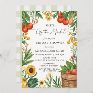 She is off the Market Farmers Market Bridal Shower Invitation